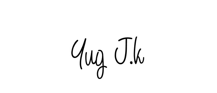 It looks lik you need a new signature style for name Yug J.k. Design unique handwritten (Angelique-Rose-font-FFP) signature with our free signature maker in just a few clicks. Yug J.k signature style 5 images and pictures png