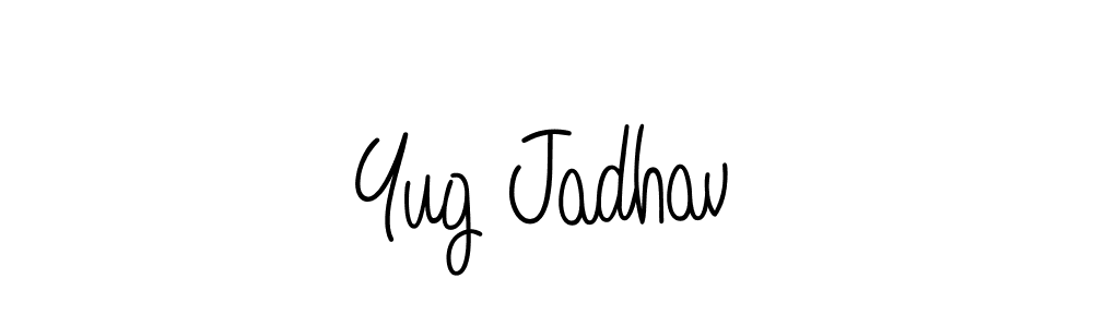 if you are searching for the best signature style for your name Yug Jadhav. so please give up your signature search. here we have designed multiple signature styles  using Angelique-Rose-font-FFP. Yug Jadhav signature style 5 images and pictures png