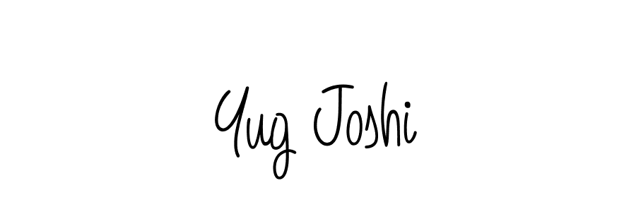 Use a signature maker to create a handwritten signature online. With this signature software, you can design (Angelique-Rose-font-FFP) your own signature for name Yug Joshi. Yug Joshi signature style 5 images and pictures png