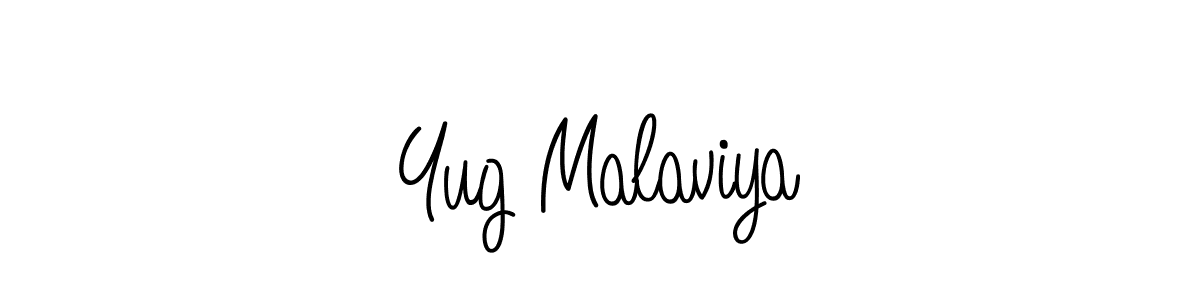 Check out images of Autograph of Yug Malaviya name. Actor Yug Malaviya Signature Style. Angelique-Rose-font-FFP is a professional sign style online. Yug Malaviya signature style 5 images and pictures png