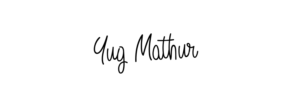 How to make Yug Mathur signature? Angelique-Rose-font-FFP is a professional autograph style. Create handwritten signature for Yug Mathur name. Yug Mathur signature style 5 images and pictures png