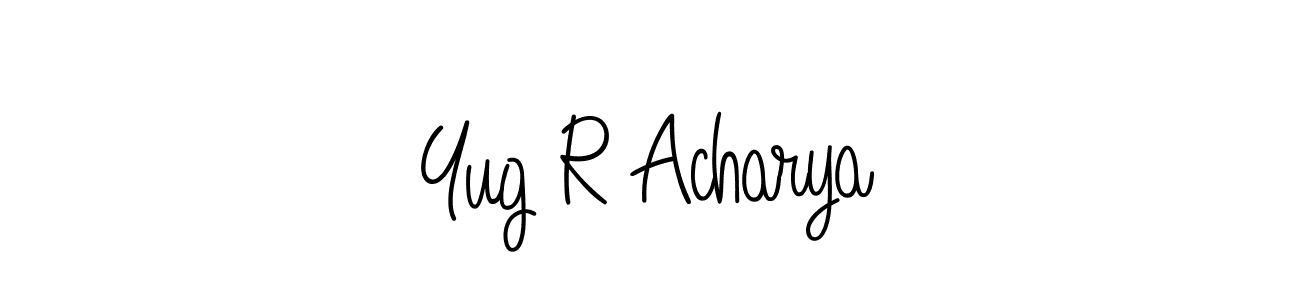 Design your own signature with our free online signature maker. With this signature software, you can create a handwritten (Angelique-Rose-font-FFP) signature for name Yug R Acharya. Yug R Acharya signature style 5 images and pictures png