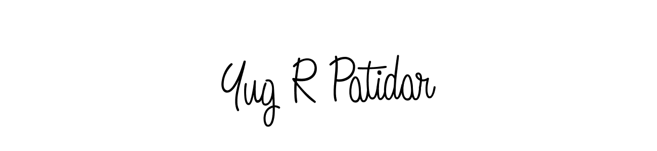 Angelique-Rose-font-FFP is a professional signature style that is perfect for those who want to add a touch of class to their signature. It is also a great choice for those who want to make their signature more unique. Get Yug R Patidar name to fancy signature for free. Yug R Patidar signature style 5 images and pictures png