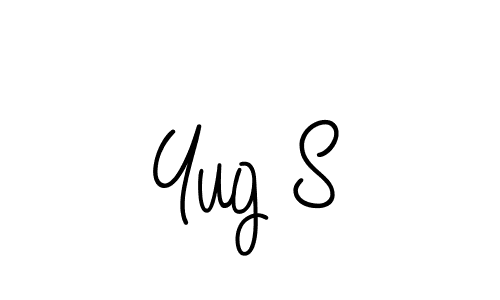 Design your own signature with our free online signature maker. With this signature software, you can create a handwritten (Angelique-Rose-font-FFP) signature for name Yug S. Yug S signature style 5 images and pictures png