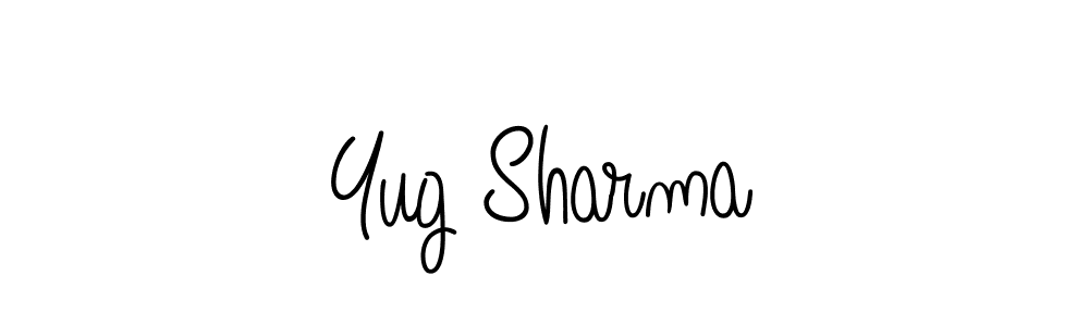 if you are searching for the best signature style for your name Yug Sharma. so please give up your signature search. here we have designed multiple signature styles  using Angelique-Rose-font-FFP. Yug Sharma signature style 5 images and pictures png