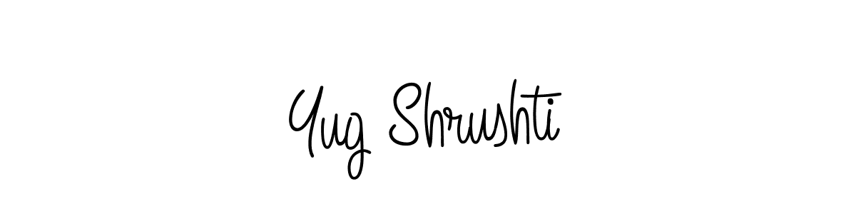 How to make Yug Shrushti signature? Angelique-Rose-font-FFP is a professional autograph style. Create handwritten signature for Yug Shrushti name. Yug Shrushti signature style 5 images and pictures png
