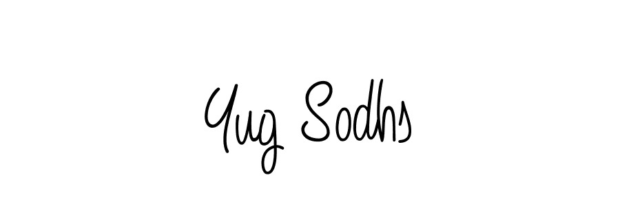 Make a beautiful signature design for name Yug Sodhs. With this signature (Angelique-Rose-font-FFP) style, you can create a handwritten signature for free. Yug Sodhs signature style 5 images and pictures png