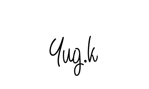 Also You can easily find your signature by using the search form. We will create Yug.k name handwritten signature images for you free of cost using Angelique-Rose-font-FFP sign style. Yug.k signature style 5 images and pictures png