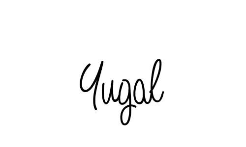 Make a beautiful signature design for name Yugal. With this signature (Angelique-Rose-font-FFP) style, you can create a handwritten signature for free. Yugal signature style 5 images and pictures png