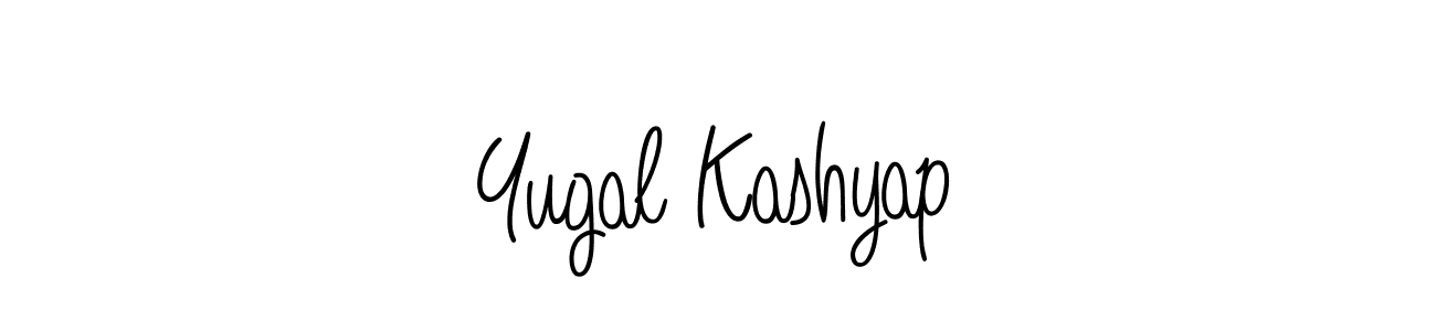 How to make Yugal Kashyap name signature. Use Angelique-Rose-font-FFP style for creating short signs online. This is the latest handwritten sign. Yugal Kashyap signature style 5 images and pictures png