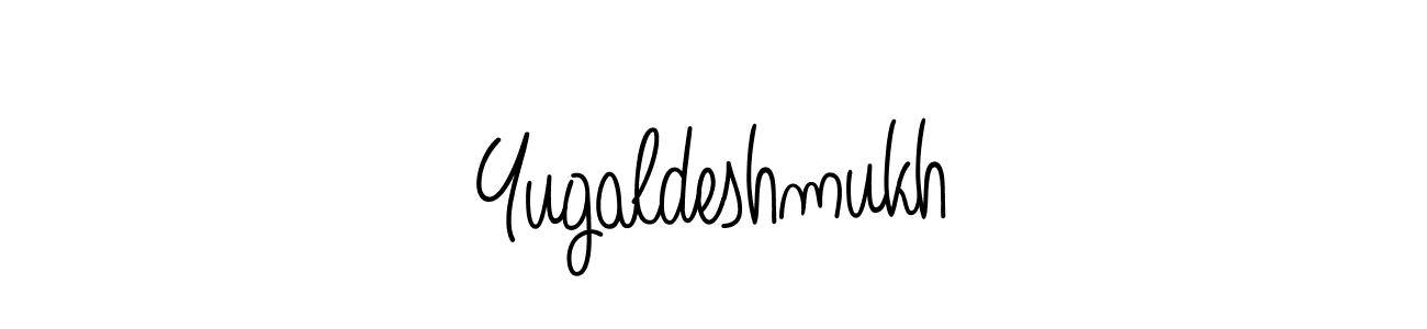 How to make Yugaldeshmukh name signature. Use Angelique-Rose-font-FFP style for creating short signs online. This is the latest handwritten sign. Yugaldeshmukh signature style 5 images and pictures png