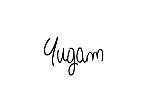 You should practise on your own different ways (Angelique-Rose-font-FFP) to write your name (Yugam) in signature. don't let someone else do it for you. Yugam signature style 5 images and pictures png