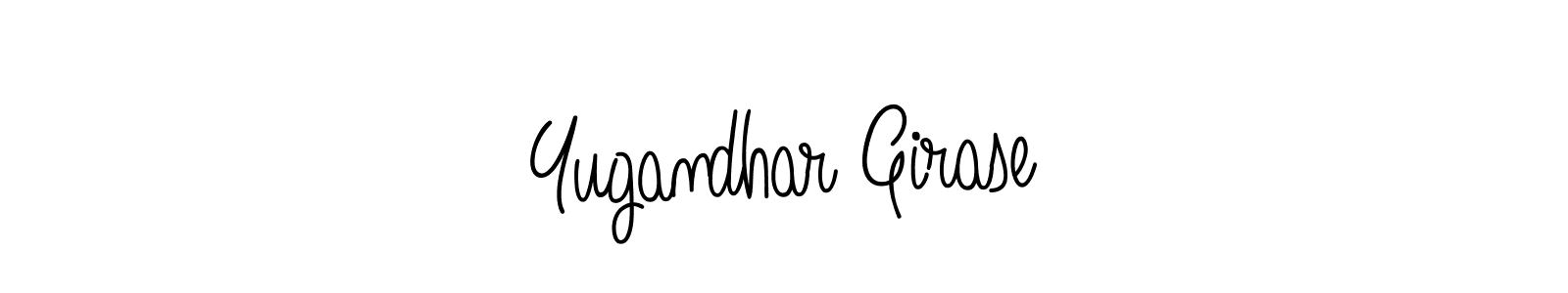 Create a beautiful signature design for name Yugandhar Girase. With this signature (Angelique-Rose-font-FFP) fonts, you can make a handwritten signature for free. Yugandhar Girase signature style 5 images and pictures png