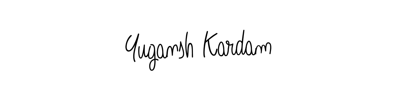 Design your own signature with our free online signature maker. With this signature software, you can create a handwritten (Angelique-Rose-font-FFP) signature for name Yugansh Kardam. Yugansh Kardam signature style 5 images and pictures png