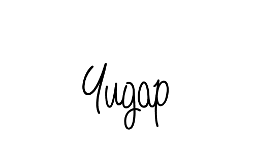 The best way (Angelique-Rose-font-FFP) to make a short signature is to pick only two or three words in your name. The name Yugap include a total of six letters. For converting this name. Yugap signature style 5 images and pictures png