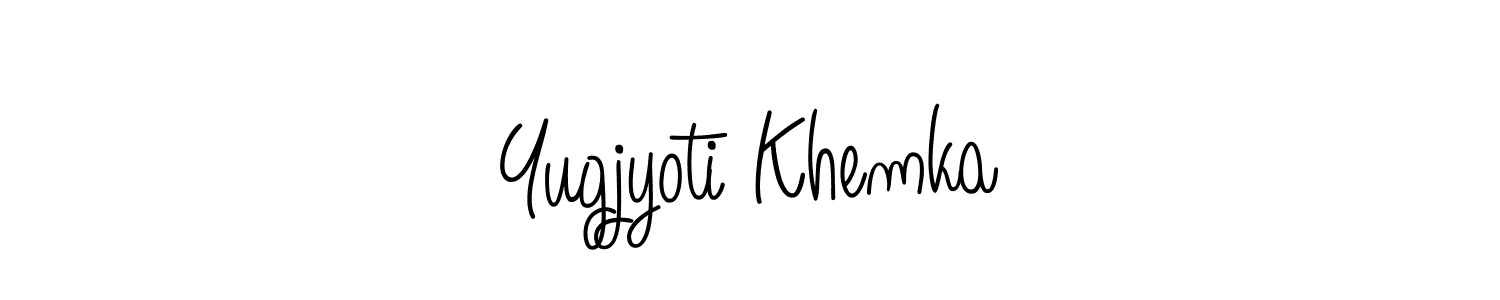 How to Draw Yugjyoti Khemka signature style? Angelique-Rose-font-FFP is a latest design signature styles for name Yugjyoti Khemka. Yugjyoti Khemka signature style 5 images and pictures png