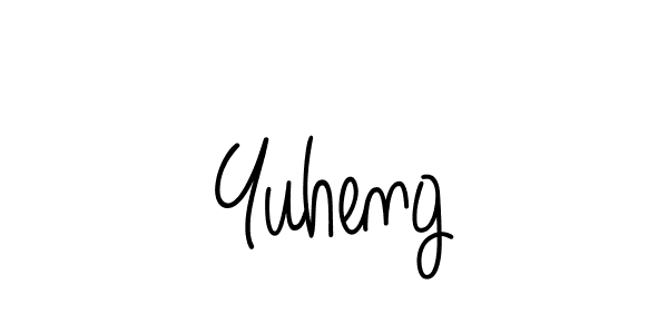 How to make Yuheng signature? Angelique-Rose-font-FFP is a professional autograph style. Create handwritten signature for Yuheng name. Yuheng signature style 5 images and pictures png
