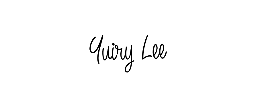 The best way (Angelique-Rose-font-FFP) to make a short signature is to pick only two or three words in your name. The name Yuiry Lee include a total of six letters. For converting this name. Yuiry Lee signature style 5 images and pictures png