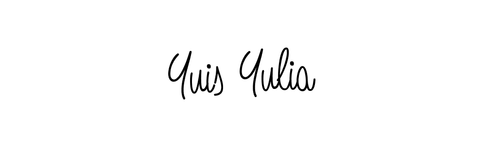 Yuis Yulia stylish signature style. Best Handwritten Sign (Angelique-Rose-font-FFP) for my name. Handwritten Signature Collection Ideas for my name Yuis Yulia. Yuis Yulia signature style 5 images and pictures png