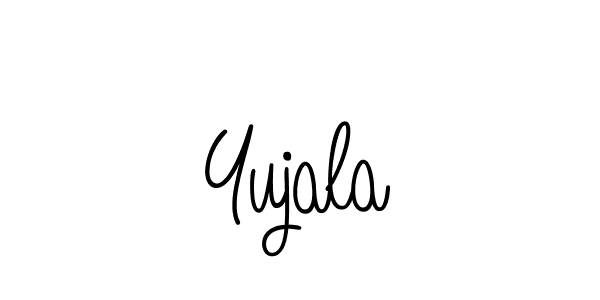 How to make Yujala name signature. Use Angelique-Rose-font-FFP style for creating short signs online. This is the latest handwritten sign. Yujala signature style 5 images and pictures png