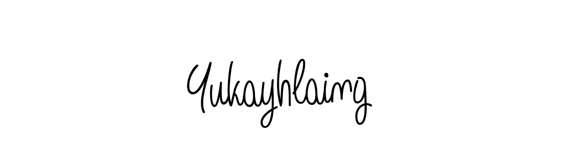 How to make Yukayhlaing signature? Angelique-Rose-font-FFP is a professional autograph style. Create handwritten signature for Yukayhlaing name. Yukayhlaing signature style 5 images and pictures png