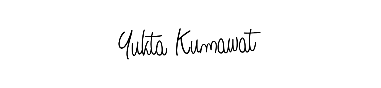 Make a beautiful signature design for name Yukta Kumawat. With this signature (Angelique-Rose-font-FFP) style, you can create a handwritten signature for free. Yukta Kumawat signature style 5 images and pictures png