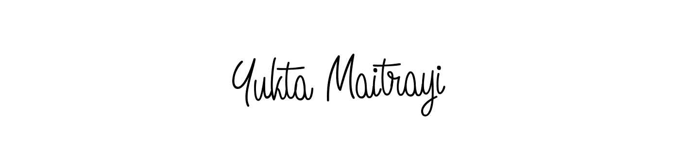 Yukta Maitrayi stylish signature style. Best Handwritten Sign (Angelique-Rose-font-FFP) for my name. Handwritten Signature Collection Ideas for my name Yukta Maitrayi. Yukta Maitrayi signature style 5 images and pictures png