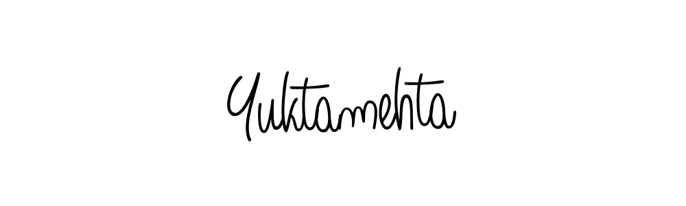 Make a beautiful signature design for name Yuktamehta. With this signature (Angelique-Rose-font-FFP) style, you can create a handwritten signature for free. Yuktamehta signature style 5 images and pictures png