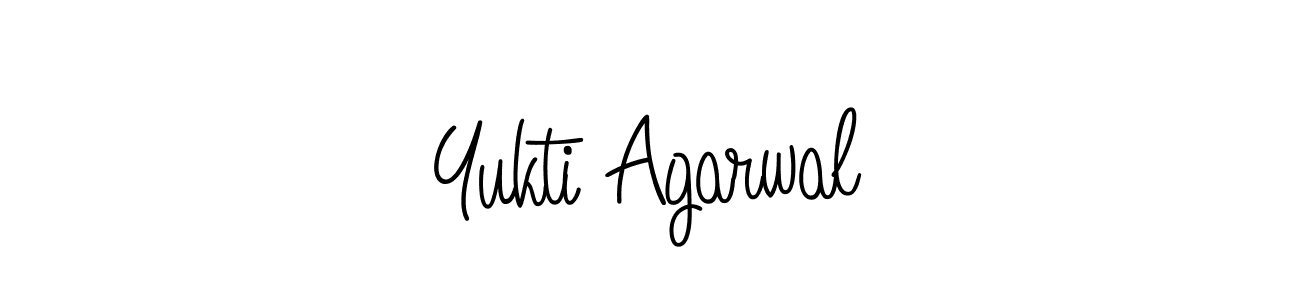 Yukti Agarwal stylish signature style. Best Handwritten Sign (Angelique-Rose-font-FFP) for my name. Handwritten Signature Collection Ideas for my name Yukti Agarwal. Yukti Agarwal signature style 5 images and pictures png