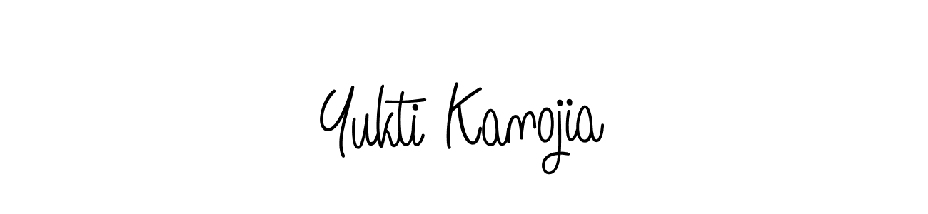 Yukti Kanojia stylish signature style. Best Handwritten Sign (Angelique-Rose-font-FFP) for my name. Handwritten Signature Collection Ideas for my name Yukti Kanojia. Yukti Kanojia signature style 5 images and pictures png