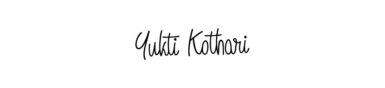 Use a signature maker to create a handwritten signature online. With this signature software, you can design (Angelique-Rose-font-FFP) your own signature for name Yukti Kothari. Yukti Kothari signature style 5 images and pictures png