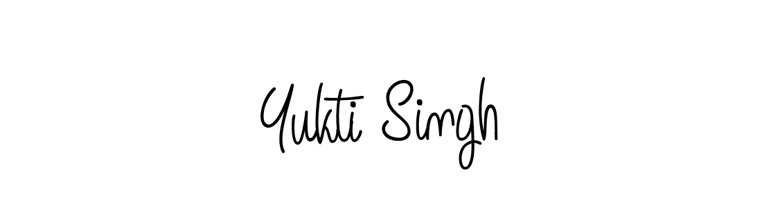 You should practise on your own different ways (Angelique-Rose-font-FFP) to write your name (Yukti Singh) in signature. don't let someone else do it for you. Yukti Singh signature style 5 images and pictures png