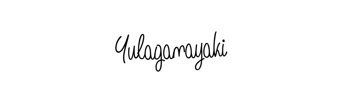 Make a beautiful signature design for name Yulaganayaki. With this signature (Angelique-Rose-font-FFP) style, you can create a handwritten signature for free. Yulaganayaki signature style 5 images and pictures png