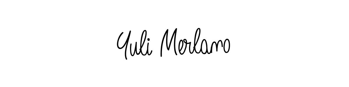 How to make Yuli Merlano signature? Angelique-Rose-font-FFP is a professional autograph style. Create handwritten signature for Yuli Merlano name. Yuli Merlano signature style 5 images and pictures png