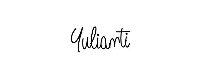 Create a beautiful signature design for name Yulianti. With this signature (Angelique-Rose-font-FFP) fonts, you can make a handwritten signature for free. Yulianti signature style 5 images and pictures png