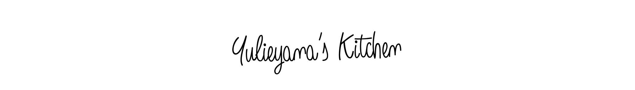 Make a beautiful signature design for name Yulieyana’s Kitchen. With this signature (Angelique-Rose-font-FFP) style, you can create a handwritten signature for free. Yulieyana’s Kitchen signature style 5 images and pictures png