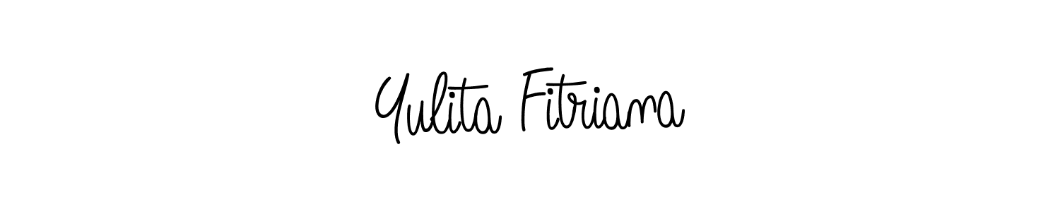 Yulita Fitriana stylish signature style. Best Handwritten Sign (Angelique-Rose-font-FFP) for my name. Handwritten Signature Collection Ideas for my name Yulita Fitriana. Yulita Fitriana signature style 5 images and pictures png