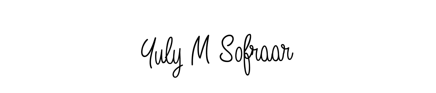 Make a short Yuly M Sofraar signature style. Manage your documents anywhere anytime using Angelique-Rose-font-FFP. Create and add eSignatures, submit forms, share and send files easily. Yuly M Sofraar signature style 5 images and pictures png