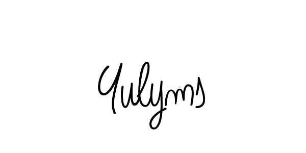 How to make Yulyms name signature. Use Angelique-Rose-font-FFP style for creating short signs online. This is the latest handwritten sign. Yulyms signature style 5 images and pictures png