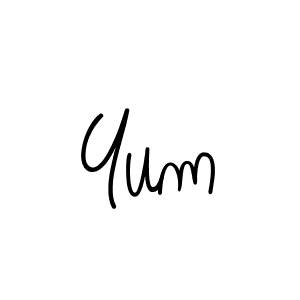 Also we have Yum name is the best signature style. Create professional handwritten signature collection using Angelique-Rose-font-FFP autograph style. Yum signature style 5 images and pictures png