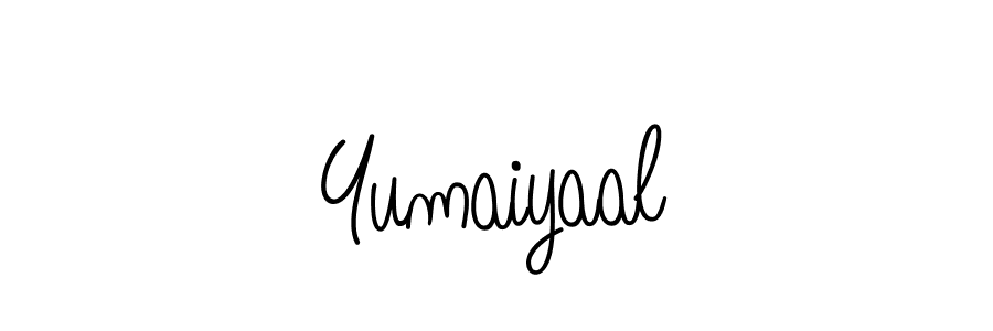 You should practise on your own different ways (Angelique-Rose-font-FFP) to write your name (Yumaiyaal) in signature. don't let someone else do it for you. Yumaiyaal signature style 5 images and pictures png