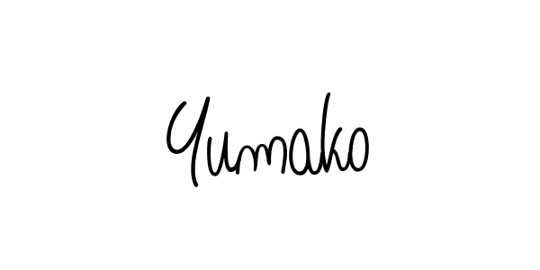 Make a beautiful signature design for name Yumako. With this signature (Angelique-Rose-font-FFP) style, you can create a handwritten signature for free. Yumako signature style 5 images and pictures png