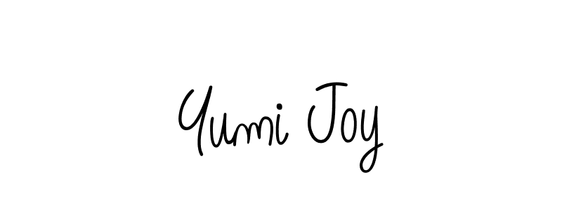 Use a signature maker to create a handwritten signature online. With this signature software, you can design (Angelique-Rose-font-FFP) your own signature for name Yumi Joy. Yumi Joy signature style 5 images and pictures png