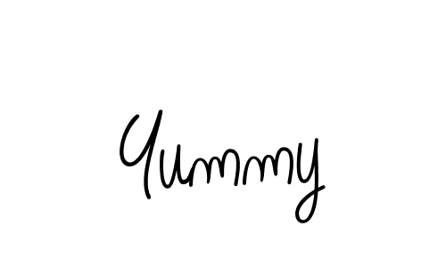 You should practise on your own different ways (Angelique-Rose-font-FFP) to write your name (Yummy) in signature. don't let someone else do it for you. Yummy signature style 5 images and pictures png