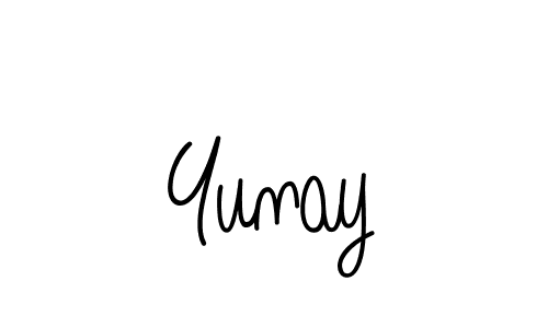 How to make Yunay signature? Angelique-Rose-font-FFP is a professional autograph style. Create handwritten signature for Yunay name. Yunay signature style 5 images and pictures png