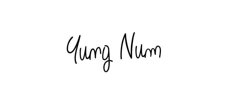 How to make Yung Num signature? Angelique-Rose-font-FFP is a professional autograph style. Create handwritten signature for Yung Num name. Yung Num signature style 5 images and pictures png