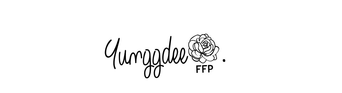 How to Draw Yunggdee9.  signature style? Angelique-Rose-font-FFP is a latest design signature styles for name Yunggdee9. . Yunggdee9.  signature style 5 images and pictures png