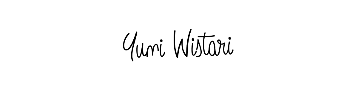 if you are searching for the best signature style for your name Yuni Wistari. so please give up your signature search. here we have designed multiple signature styles  using Angelique-Rose-font-FFP. Yuni Wistari signature style 5 images and pictures png