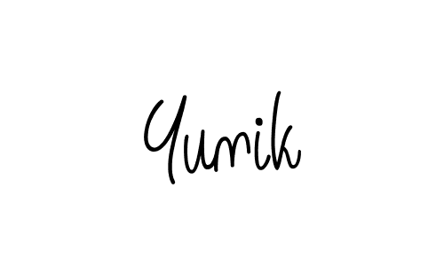It looks lik you need a new signature style for name Yunik. Design unique handwritten (Angelique-Rose-font-FFP) signature with our free signature maker in just a few clicks. Yunik signature style 5 images and pictures png