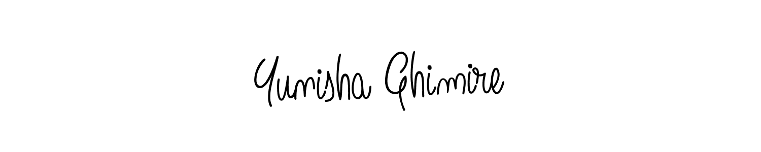 Similarly Angelique-Rose-font-FFP is the best handwritten signature design. Signature creator online .You can use it as an online autograph creator for name Yunisha Ghimire. Yunisha Ghimire signature style 5 images and pictures png